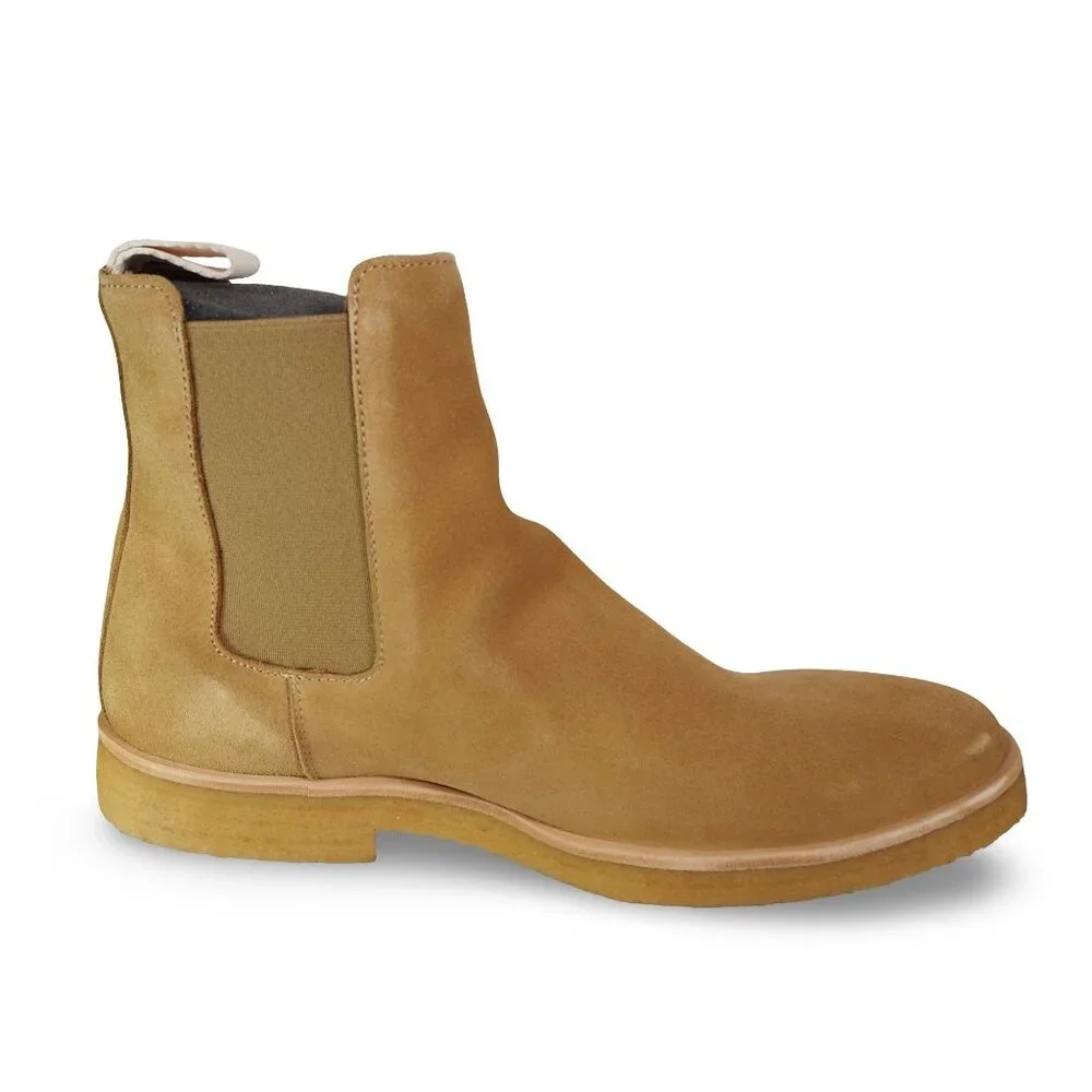 Oliver Cabell‎ Crepe Sole Suede Chelsea Boots Men's 8/41 Cappuccino Brown